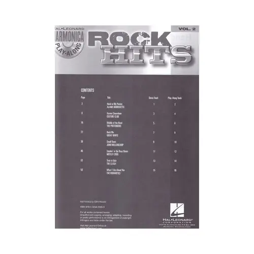 Rock Hits  - Harmonica Play-Along Vol.2