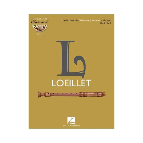 Sonata For Alto (Treble) Recorder In G Major Op. 1 N.3 - Hal Leonard Classical Play-Along Vol.3