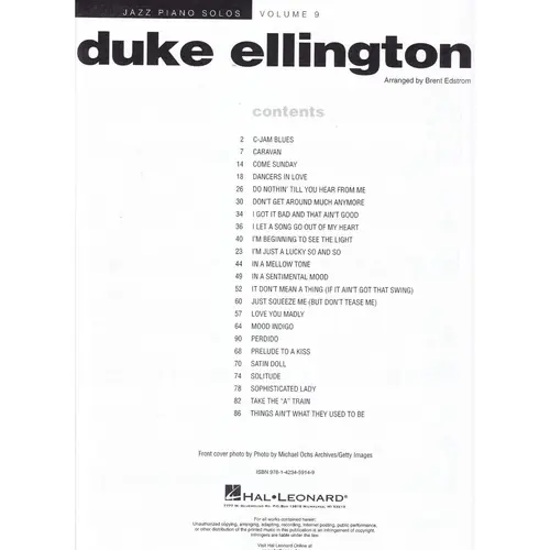 Duke Ellington - Jazz Piano Solos series Vol.9