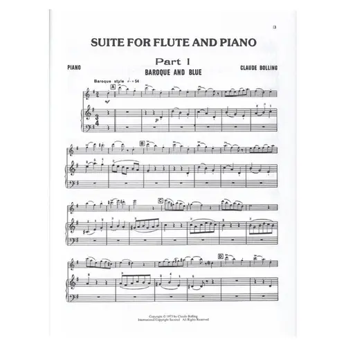 Suite For Flute And Jazz Piano Trio (Parts And Cd)