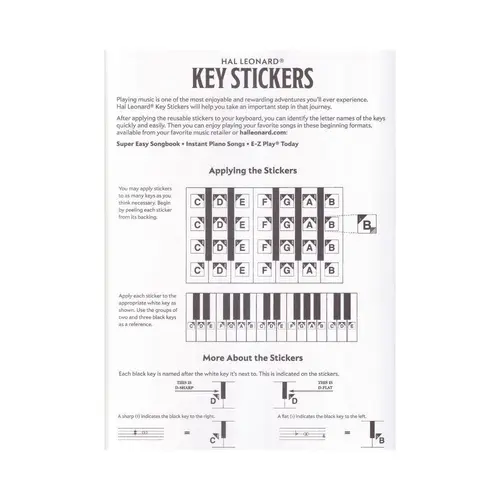 Key Stickers For Use With All Keyboards - Ez Play Today