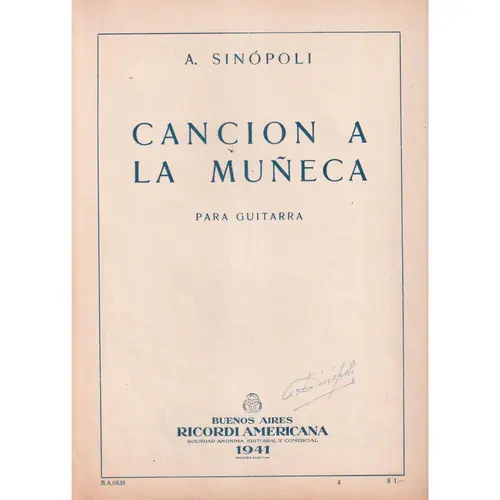 Cancion A La Muneca para violão