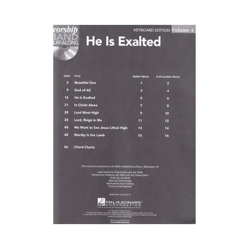 He Is Exalted - Worship Band Play-Along Vol.4