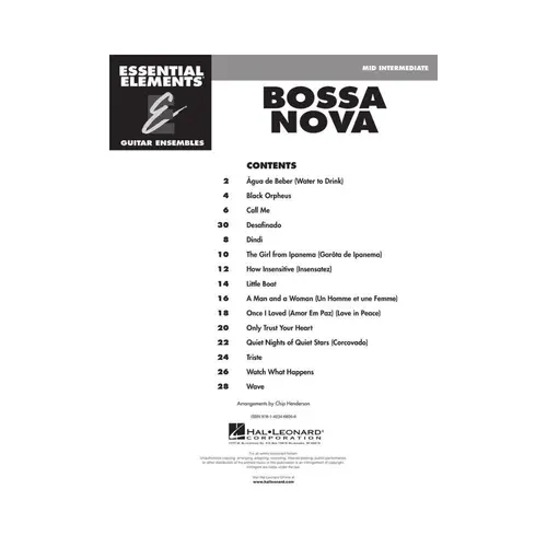 Bossa Nova - Essential Elements Guitar Ensembles