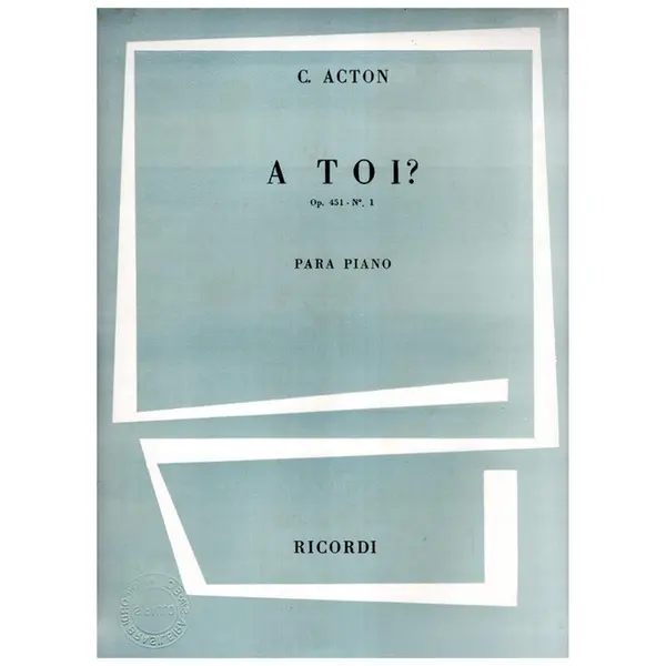 A Toi? - Op.451 N.1