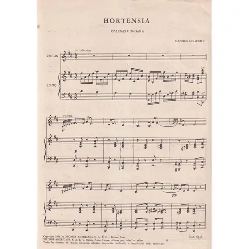 Hoprtensia - Czardas Hungara