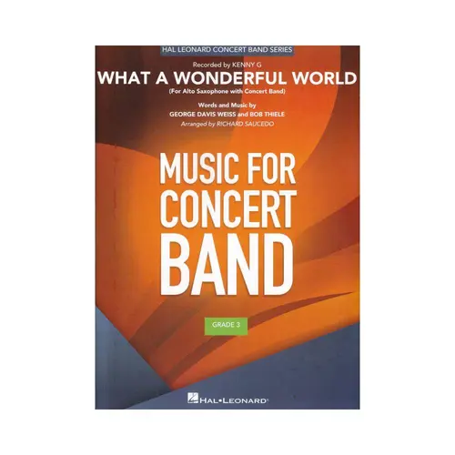 What A Wonderful World For Alto Sax With Concert Band (Score + Parts)
