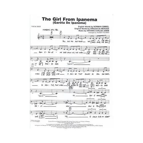 The Girl From Ipanema - Vocal Solo With Jazz Ensemble Series