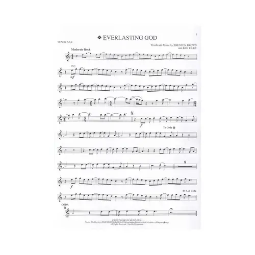 Worship Favorites - Tenor Sax -  Instrumental Play-Along