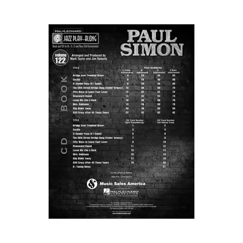 Paul Simon - Jazz Play Along Volume 122