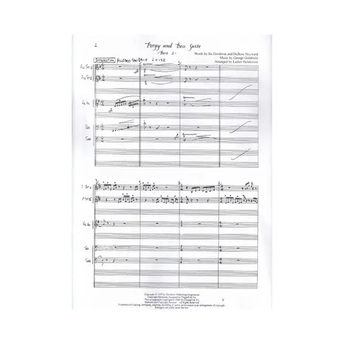 Porgy & Bess Suite The Canadian Brass - Score & Parts