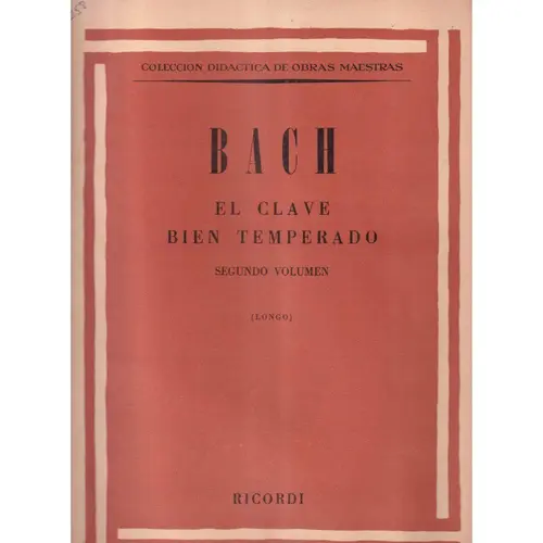 El Clave Bien Temperado - Vol.2  para piano (Longo)