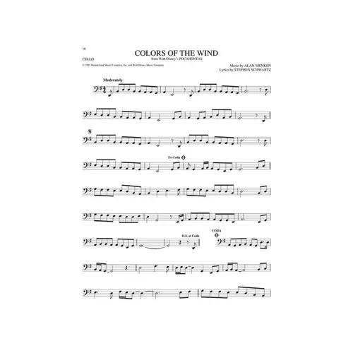 Big Book Of Disney Songs - Cello