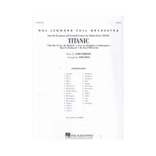 Titanic - full orchestra ( score e parts )