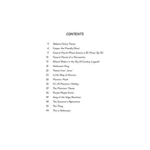 The Halloween Songbook