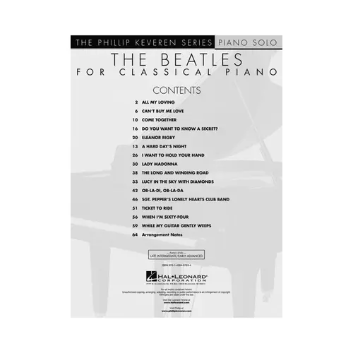 The Beatles For Classical Piano