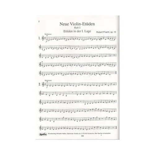 Neue Violin Etuden - Opus 15 - Parte 1 (Violino 2)