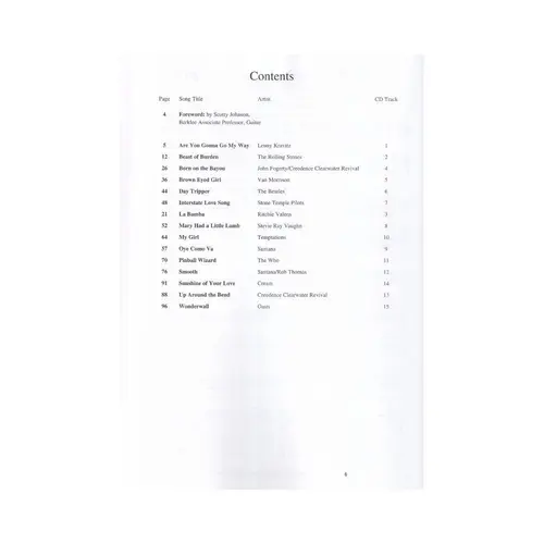 A Modern Method For Guitar Rock Songbook