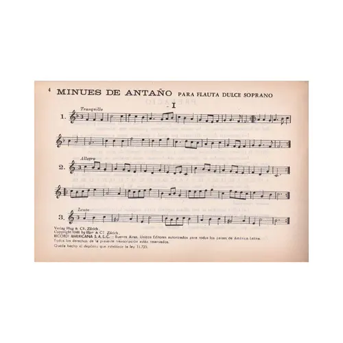 Minues De Antano  (Edição Antiga)