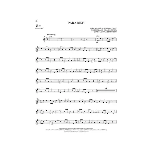 Coldplay - Clarinet