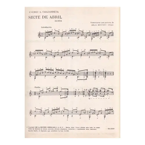 Siete De Abril - Zamba  (Edição Antiga)