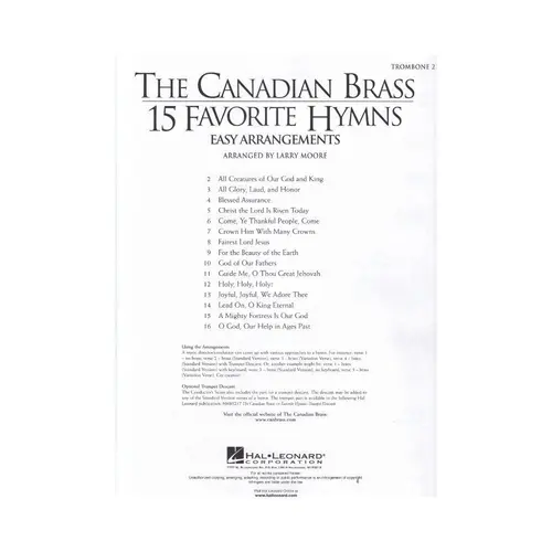 The Canadian Brass - 15 Favorite Hymns - Trombone 2