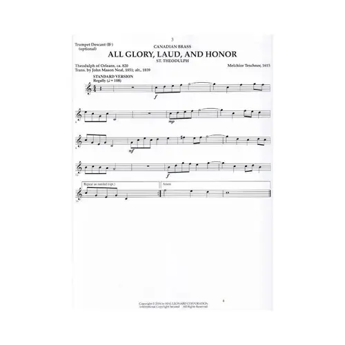 The Canadian Brass - 15 Favorite Hymns - Trumpet Descants