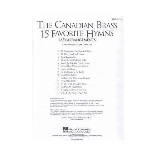 The Canadian Brass - 15 Favorite Hymns - Trumpet 1