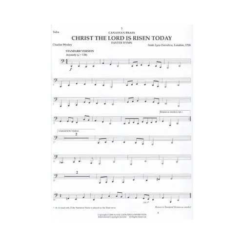 The Canadian Brass - 15 Favorite Hymns - Tuba (B.C.)