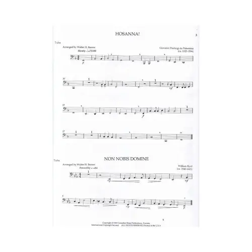 17 Collected Easy Quintets - Tuba (B.C.)