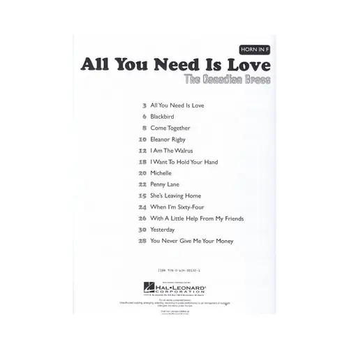 All You Need Is Love - French Horn