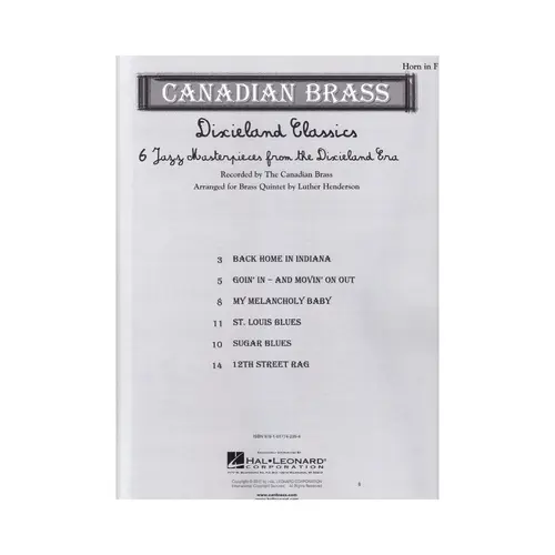 Dixieland Classics - Horn In F
