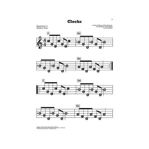 Coldplay - E-Z Play Today Volume 40