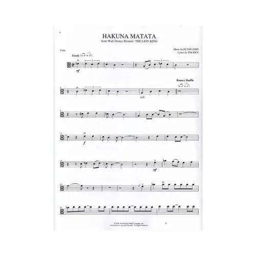 Disney Movie Magic - Viola Instrumental Solos