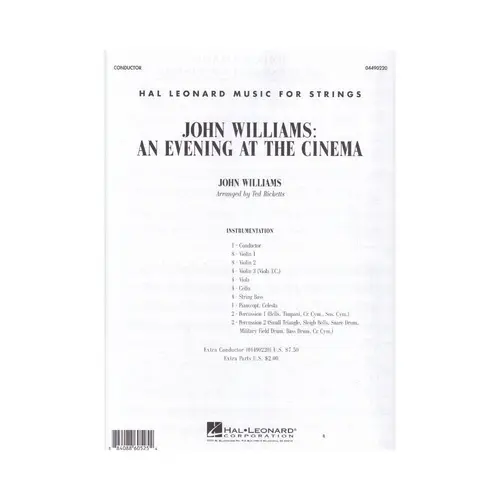 John Williams - An Evening At The Cinema - String Orchestra - Core & Parts