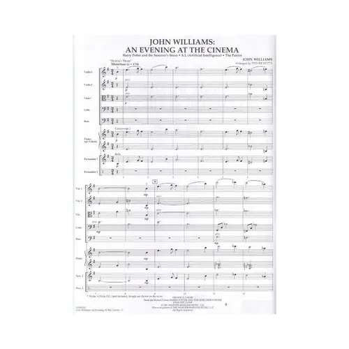 John Williams - An Evening At The Cinema - String Orchestra - Core & Parts