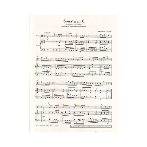 Sonata In C Major For Viola, Op. 8, No. 1 (Rv 54)