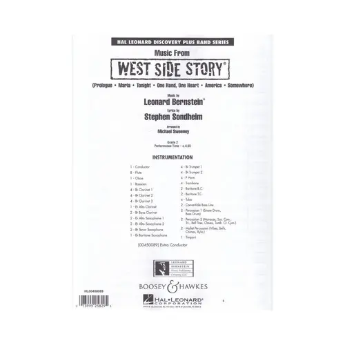 Music From West Side Story - Band - Score+Parts