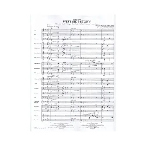 Music From West Side Story - Band - Score+Parts