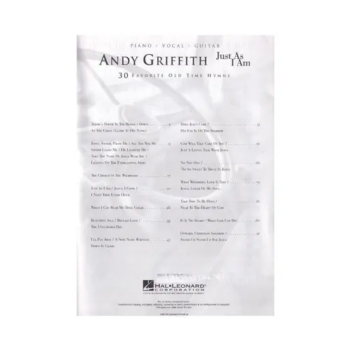 Andy Griffith - Just As I Am - Old Time Hymns