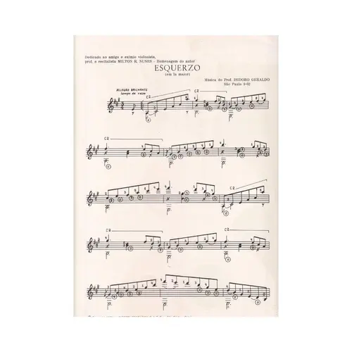 Esquerzo (Em La Maior)  para violão (Edição Antiga)