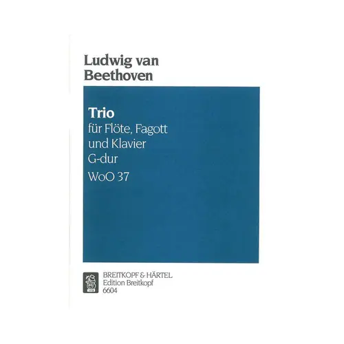 Trio Fur Flote, Fagott Und Klavier G Dur - Woo 37
