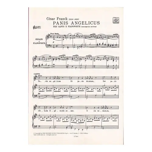 Panis Angelicus -Mezzo soprano, Baritono e Pianoforte