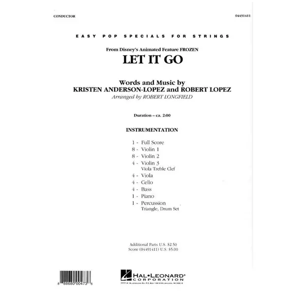 Let It Go (From Frozen) - String Orchestra (Score+Parts) - Easy Level