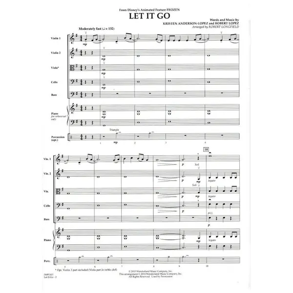 Let It Go (From Frozen) - String Orchestra (Score+Parts) - Easy Level