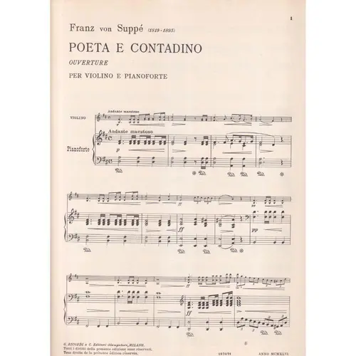 Poeta E Contadino - Ouverture