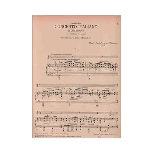 Concerto Italiano In Sol Min.  (Edição Antiga)