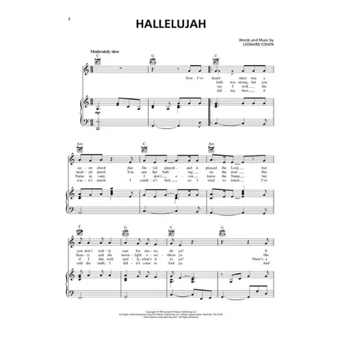 Hallelujah - Piano Vocal