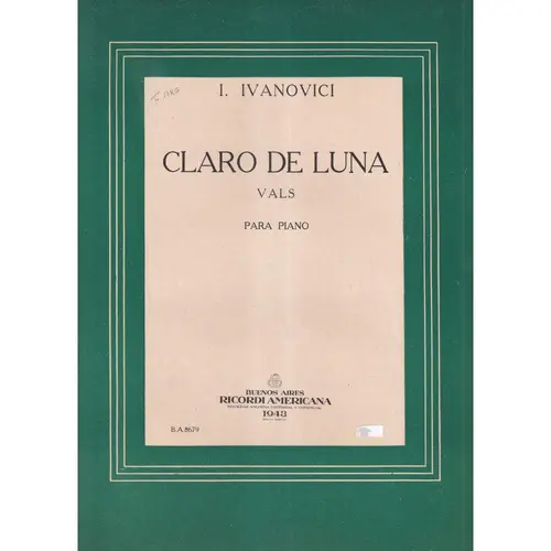 Claro De Lun A - Op.122  - Vals  (Edição Antiga)