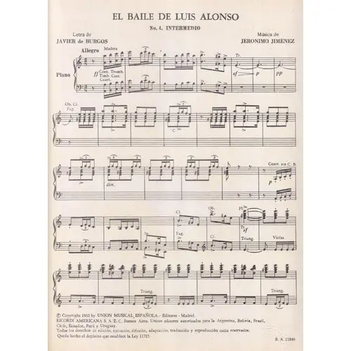 El Baile De Luis Alonso  - N.4 Intermedio
